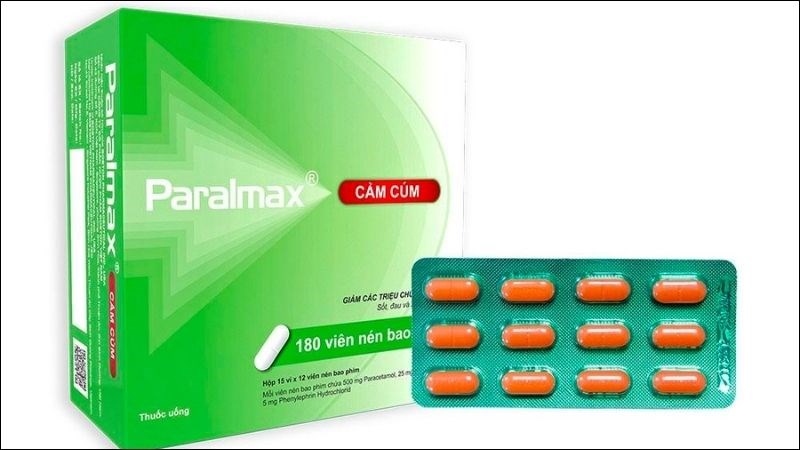 Sản phẩm Paralmax cảm cúm giúp hạ sốt, giảm đau