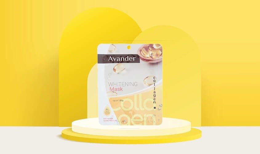 Mặt nạ giấy tinh chất Collagen dưỡng trắng da Avander 25g Mặt nạ giấy tinh chất Collagen dưỡng trắng da Avander 25g