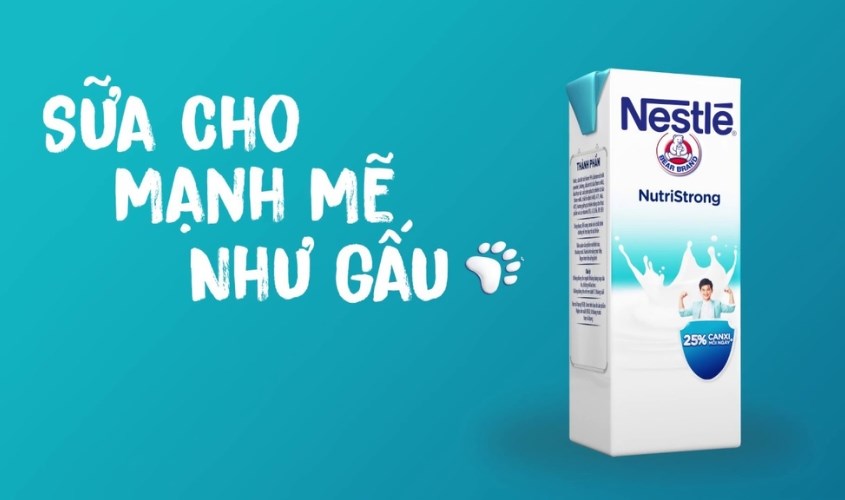 Lốc 4 hộp sữa tươi Nestlé NutriStrong có đường 180 ml (từ 1 tuổi)