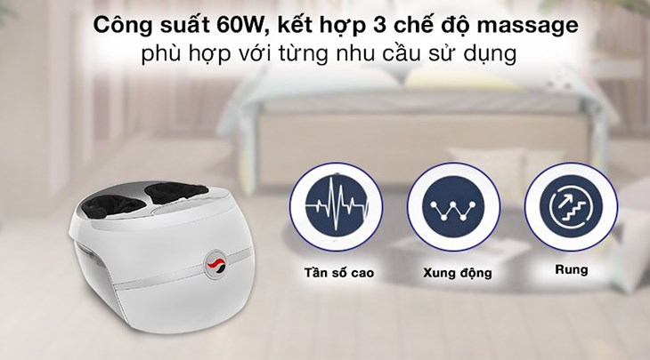 Máy massage chân HASUTA HMF-260 (Màu xám) với 3 chế độ massage nhẹ nhàng 