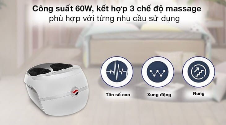 Máy massage chân HASUTA HMF-260 (Màu xám) với 3 chế độ massage nhẹ nhàng