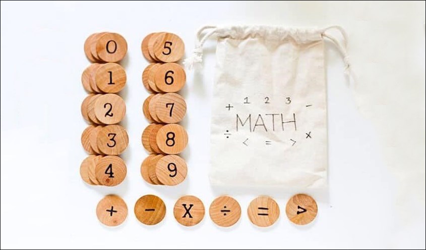 làm đồ chơi học toán cho trẻ mầm non các phép toán