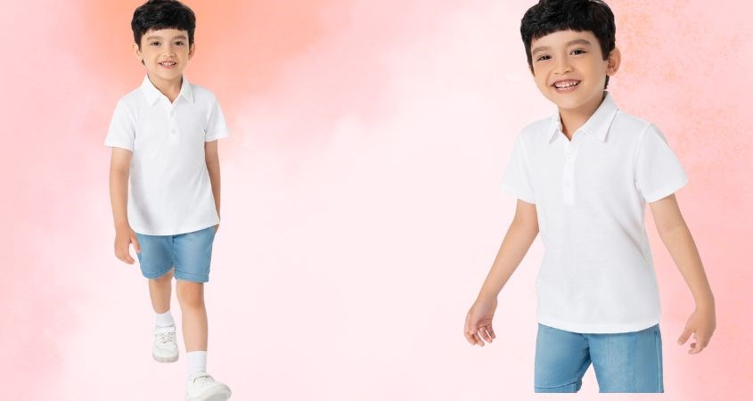 Áo polo bé trai Canifa 2TP22S001-SW001 màu trắng