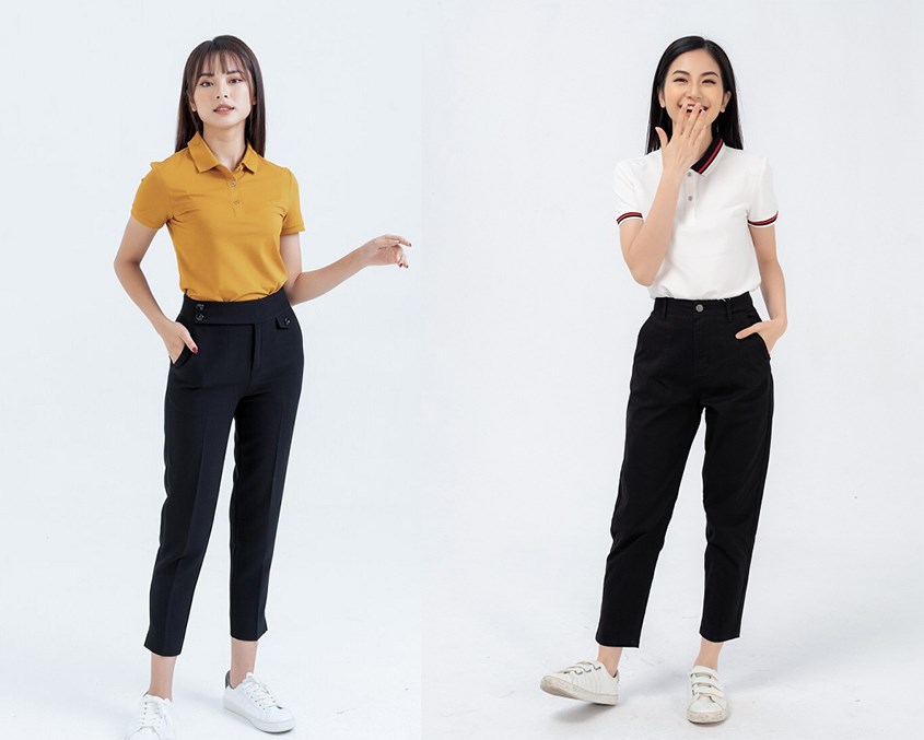 Áo polo kết hợp quần tây thanh lịch