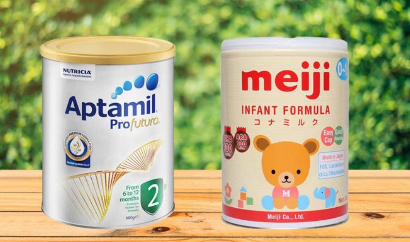Mẹ nên chọn sữa Aptamil Úc hay sữa Meiji
