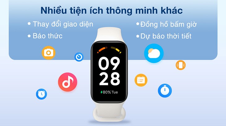 Redmi Band 2 được tích hợp nhiều tính năng bổ trợ để bạn làm việc và sinh hoạt thuận tiện hơn