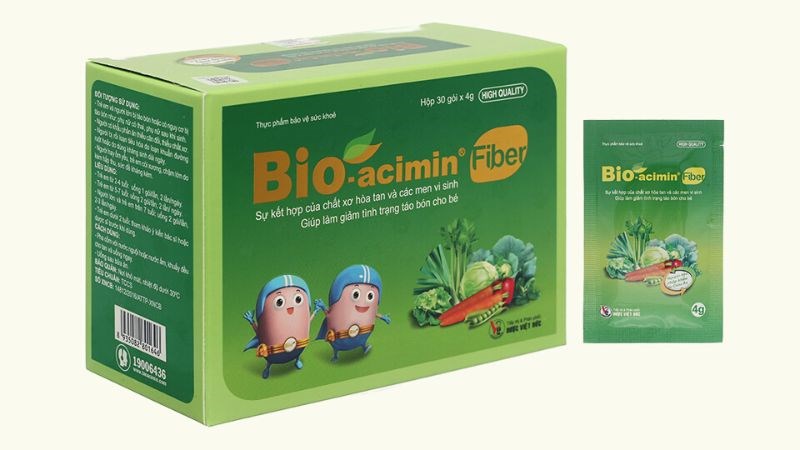 Cốm Bio-acimin Fiber bổ sung lợi khuẩn và chất xơ hộp 30 gói x 4g