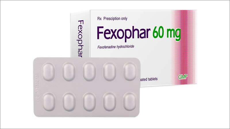 Fexophar 60mg Fexophar dùng để điều trị các triệu chứng viêm mũi dị ứng