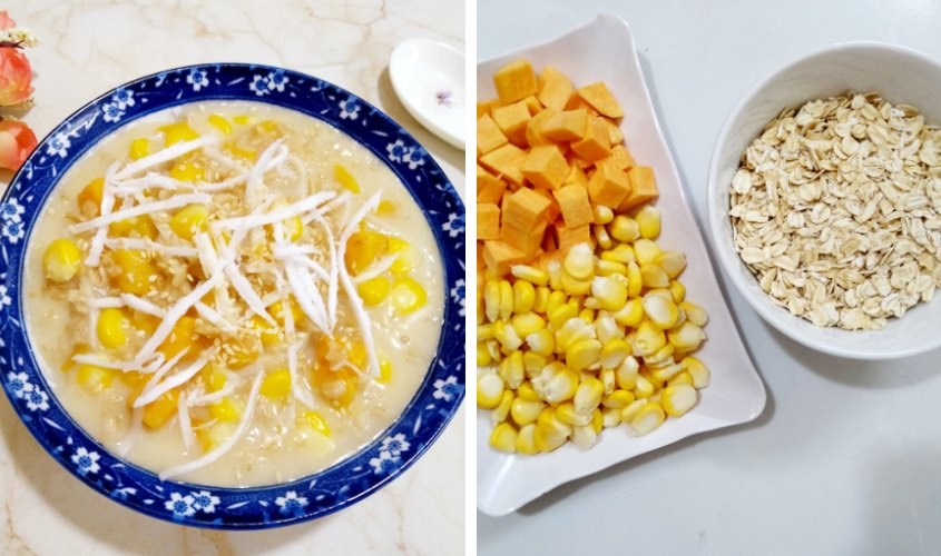 Chè yến mạch khoai lang ngô ngọt