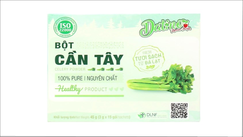 Bột Cần tây Datino hỗ trợ làm đẹp da, giảm cân hộp 15 gói x 3g