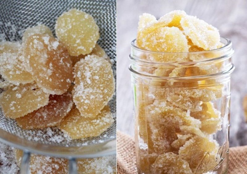Bảo quản mứt gừng trong lọ thủy tinh