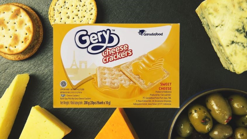 Bánh quy Gery Cheese Crackers vị phô mai hộp 300g