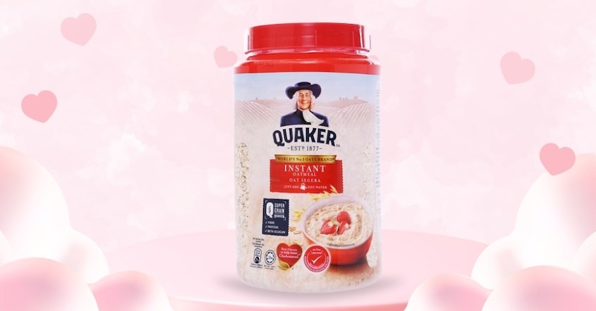 Yến mạch nguyên chất cán dẹt Quaker 600g (dành cho trẻ từ 1 tuổi)