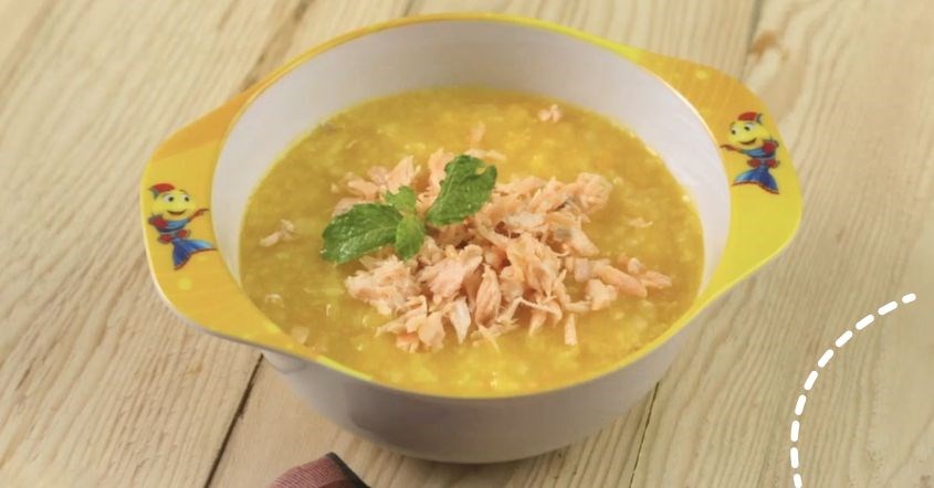 cháo yến mạch cá hồi