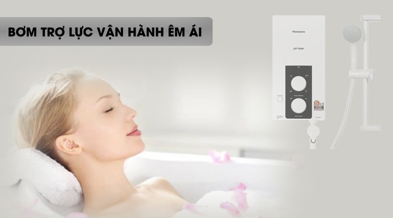 Máy nước nóng Panasonic sở hữu 3 chế độ nhiệt độ giúp bạn điều chỉnh nhiệt độ nước dễ dàng