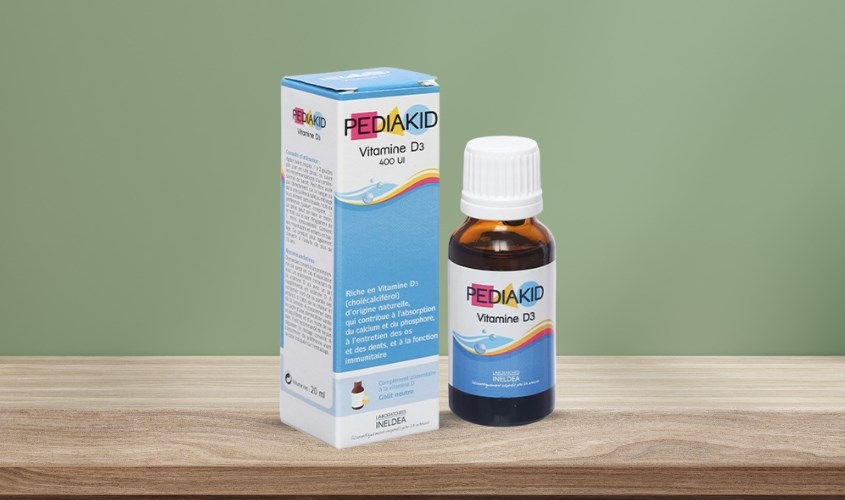 Siro Pediakid Vitamin D3 phát triển xương và răng 20 ml (từ 0 tháng)