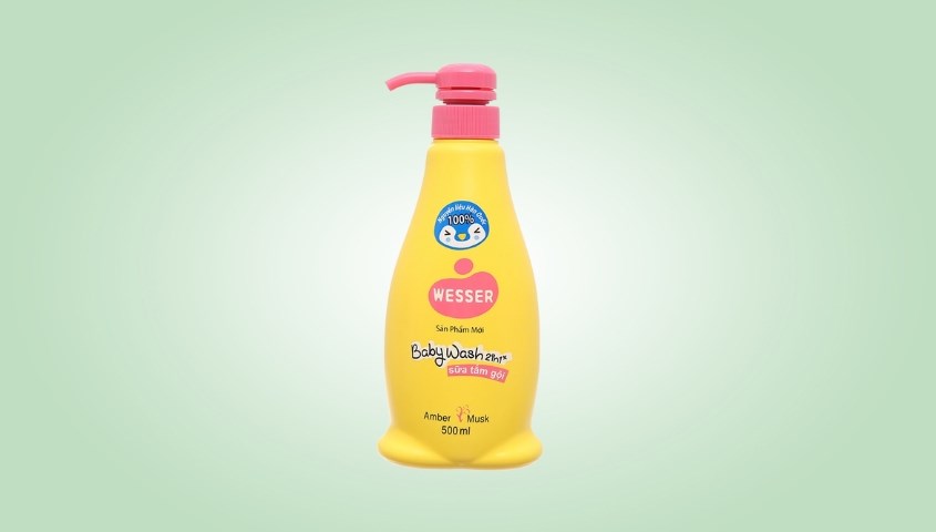 Sữa tắm gội cho bé Wesser 2 trong 1 hương hổ phách xạ hương 500 ml
