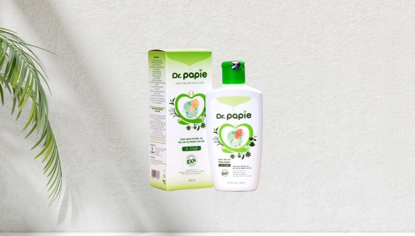 Nước tắm gội cho bé Dr.Papie chiết xuất thảo dược 230 ml 