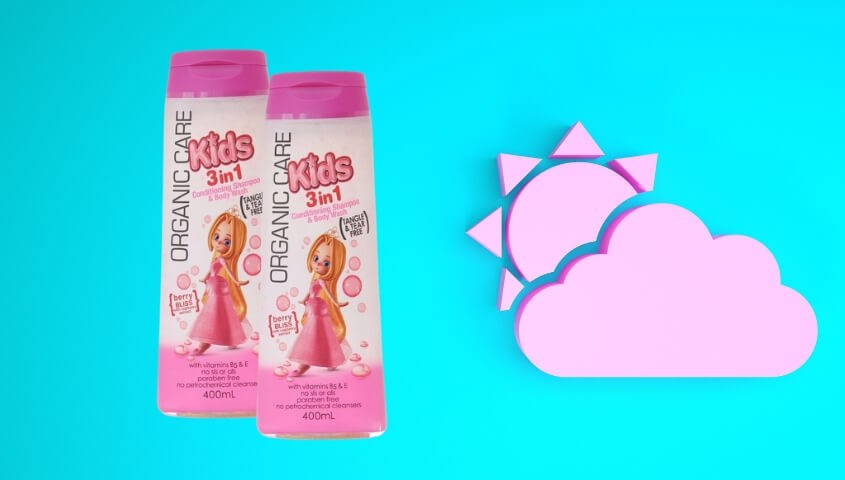 Sữa tắm gội cho bé Organic Care Berry Bliss 3 trong 1 chiết xuất quả mâm xôi 400 ml