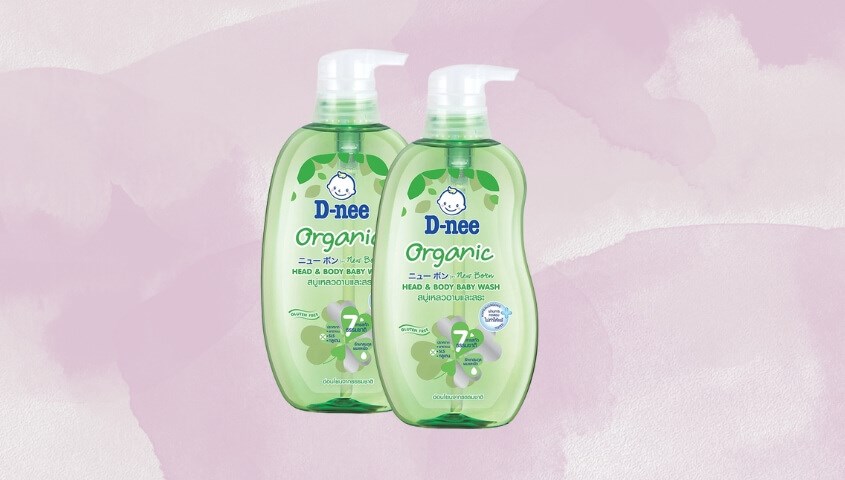 Dầu tắm gội cho bé D-nee Organic chiết xuất rau má 200 ml