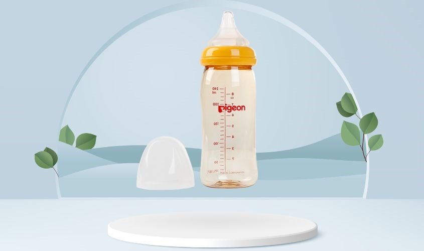 Bình sữa nhựa PPSU Pigeon Plus cổ rộng 240 ml