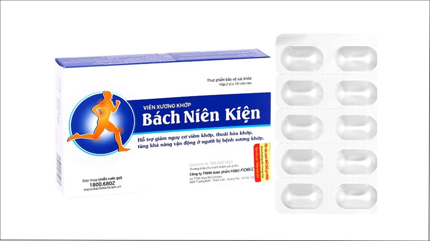 Bách Niên Kiện giảm nguy cơ viêm khớp, thoái hóa khớp hộp 20 viên