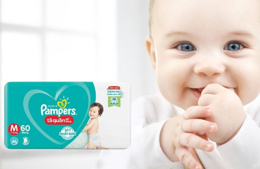 Tã quần Pampers Jumbo size M 60 miếng