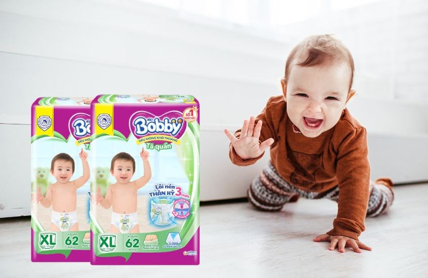 Tã quần Bobby size XL 62 miếng