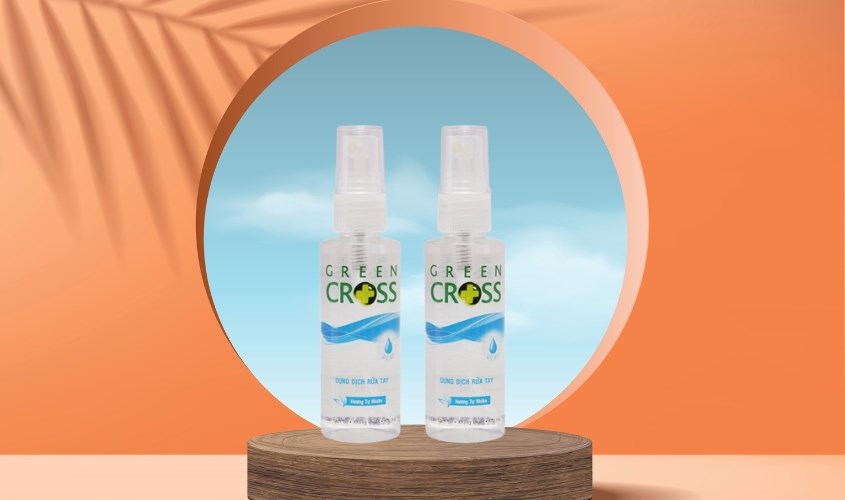 Xịt rửa tay khô Green Cross hương tự nhiên chai 70 ml Xịt rửa tay khô Green Cross hương tự nhiên chai 70 ml
