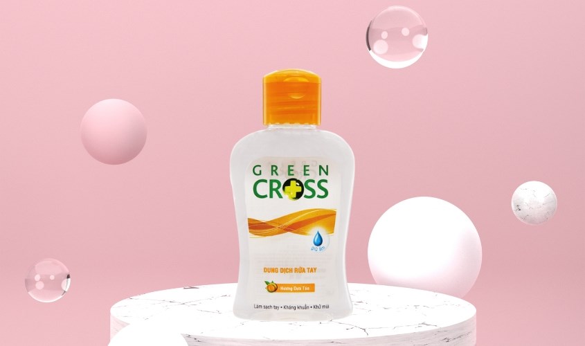 Gel rửa tay khô Green Cross hương dưa táo chai 100 ml Gel rửa tay khô Green Cross hương dưa táo chai 100 ml
