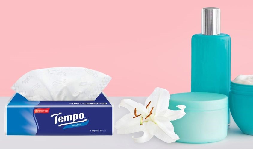 Gói 90 tờ khăn giấy rút Tempo không mùi 4 lớp Gói 90 tờ khăn giấy rút Tempo không mùi 4 lớp