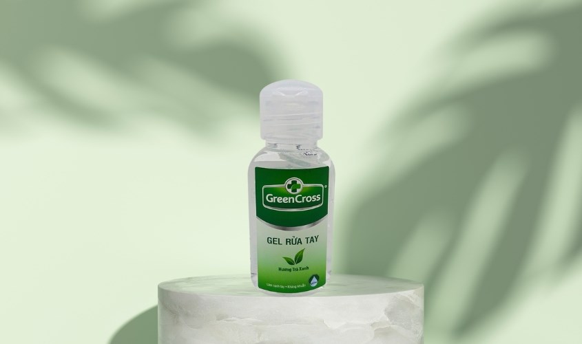 Gel rửa tay khô Green Cross hương trà xanh 60 ml Gel rửa tay khô Green Cross hương trà xanh 60 ml