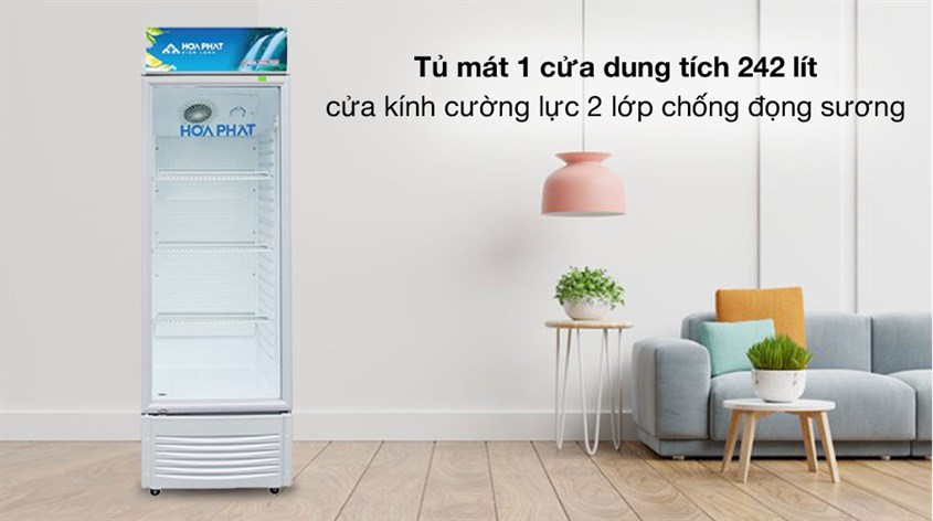 Tủ mát Hòa Phát 242 Lít HSC 600F1R không chiếm quá nhiều diện tích