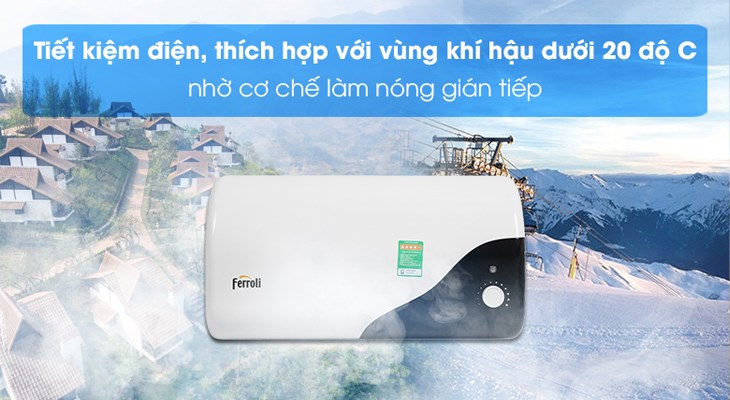 Máy nước nóng gián tiếp Ferroli 30 lít 2500W MIDO-DE