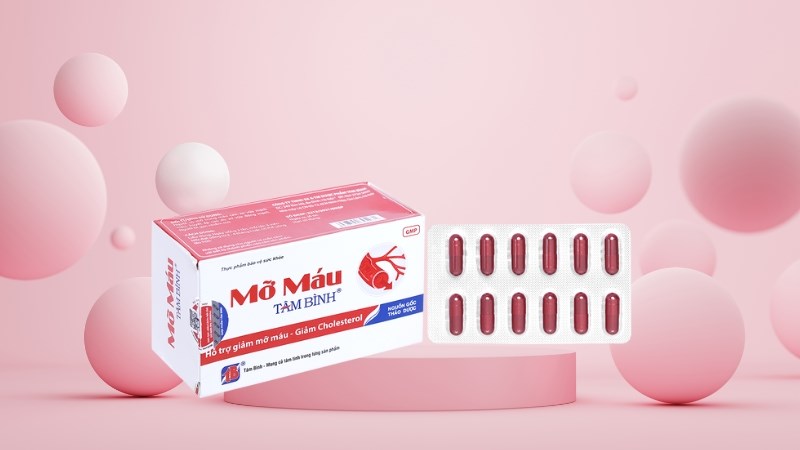 Mỡ máu Tâm Bình hộp 60 viên, hỗ trợ giảm cholesterol trong máu và giảm mỡ máu.