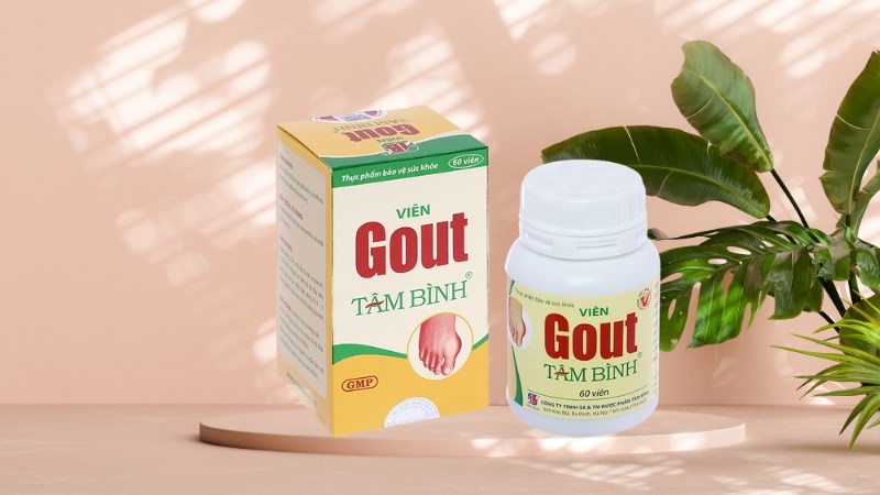 Viên Gout Tâm Bình lọ 60 viên hỗ trợ giảm các triệu chứng đau do Gout.