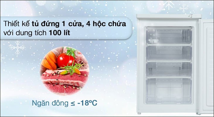 Tủ 1 cửa Alaska có thiết kế đơn giản, thuận tiện lắp đặt