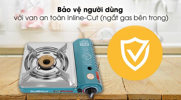 Bếp gas Namilux bảo vệ người dùng với van an toàn