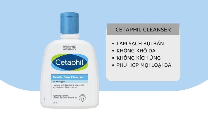 Sữa rửa mặt dịu nhẹ cho da nhạy cảm Cetaphil Gentle Skin Cleanser 250 ml