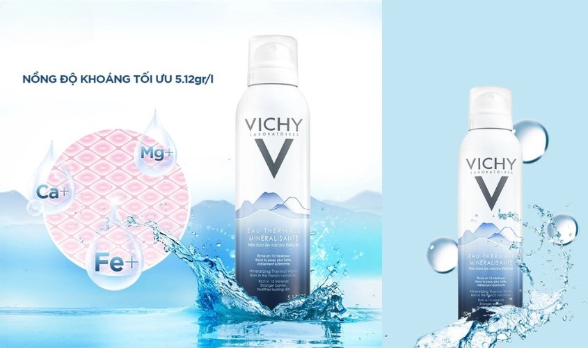 Xịt khoáng dưỡng da Vichy Eau Thermale Mineralizing Thermal Water 150 ml