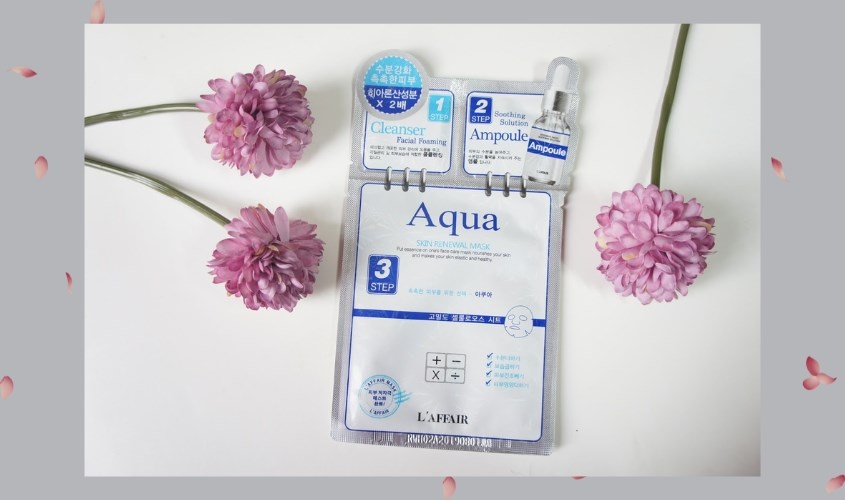 Mặt nạ giấy 3 bước Hyaluronic Acid cấp ẩm sâu Rainbow L'affair cho da khô 28 ml