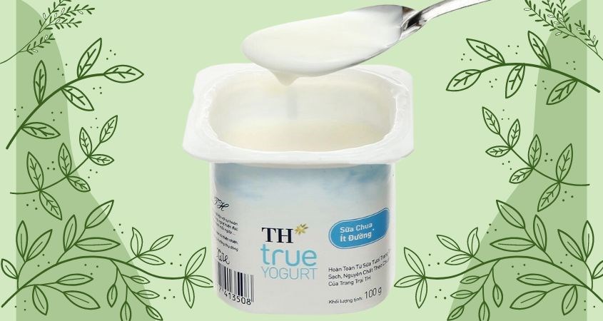 Lốc 4 hộp sữa chua ít đường TH true YOGURT 100g (từ 1 tuổi)