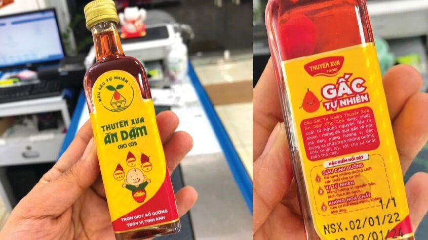 Dầu gấc tự nhiên Thuyền Xưa ăn dặm cho bé chai 65 ml (từ 6 tháng)