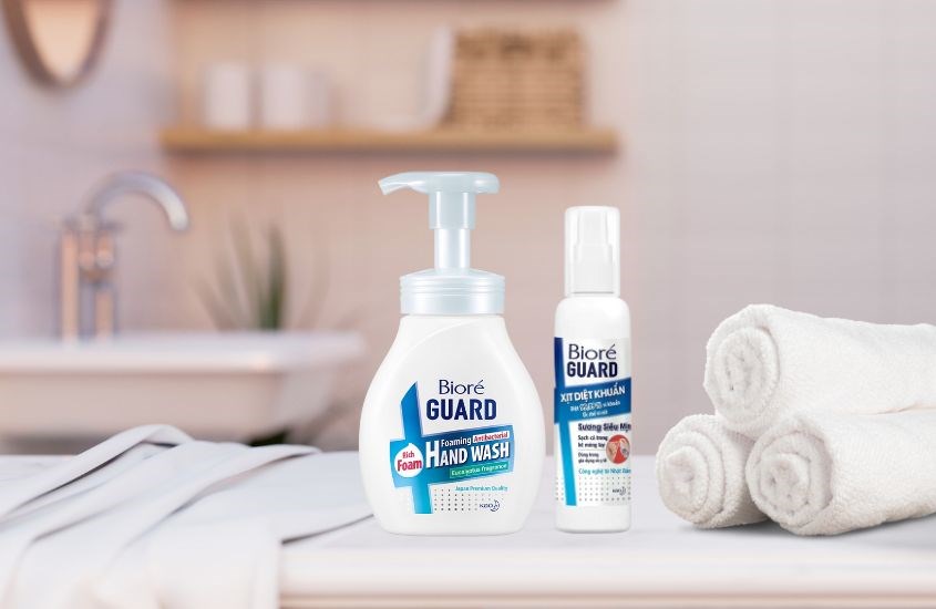 Nước rửa tay Bioré mang lại hiệu quả làm sạch vượt trội
