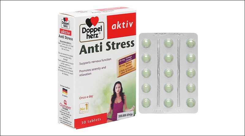 Doppelherz aktiv Anti Stress bổ não, giảm căng thẳng hộp 30 viên