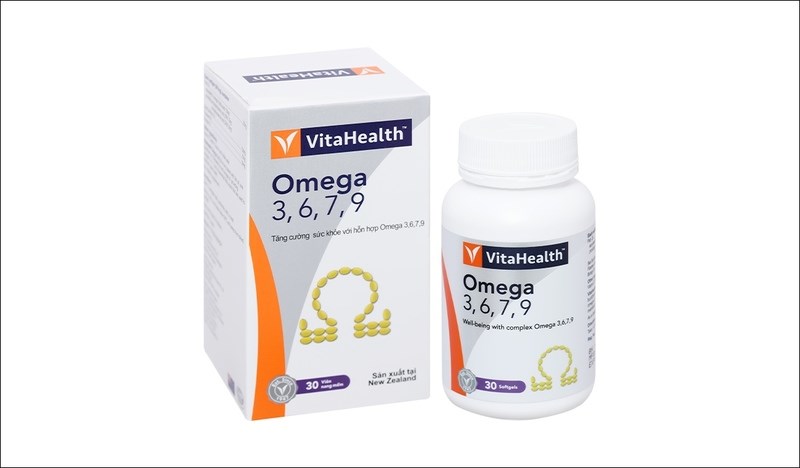 VitaHealth Omega 3,6,7,9 bổ mắt, ngừa xơ vữa động mạch hộp 30 viên