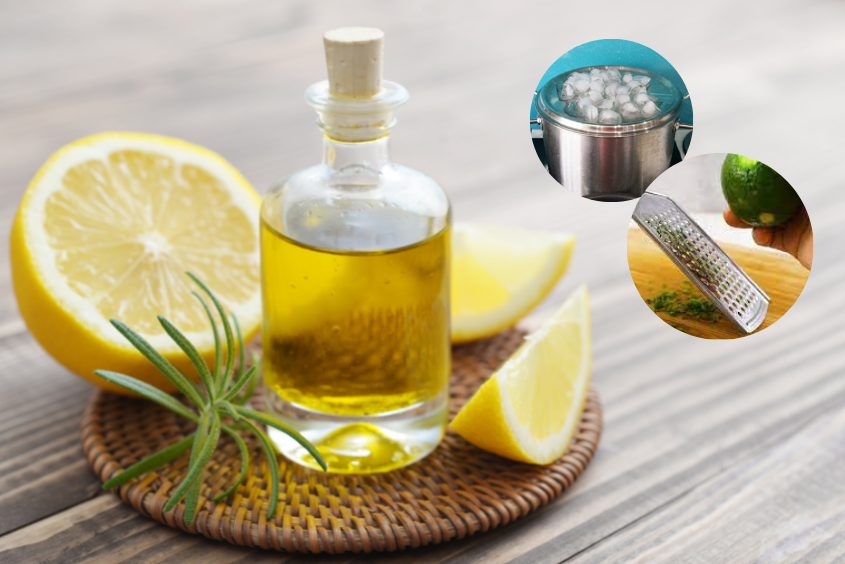 Cách làm tinh dầu chanh bằng đá lạnh