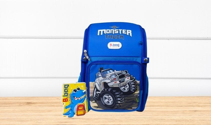 Balo chống gù B.Bag Adventure Box-Monster Truck B-12-112 xanh đậm