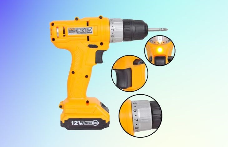 Máy khoan thường Bộ máy khoan pin iNgco HKTHP11271 12V (127 món)