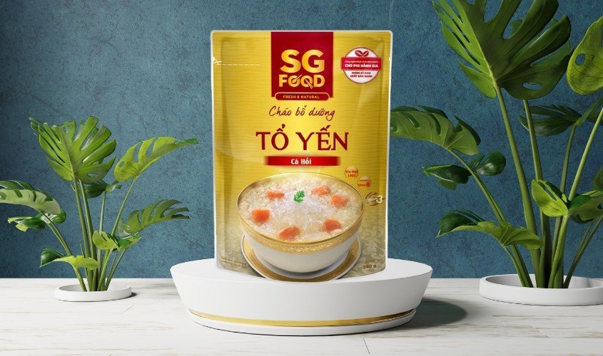 Cháo bổ dưỡng SG Food vị tổ yến, cá hồi gói 240g (từ 10 tháng)